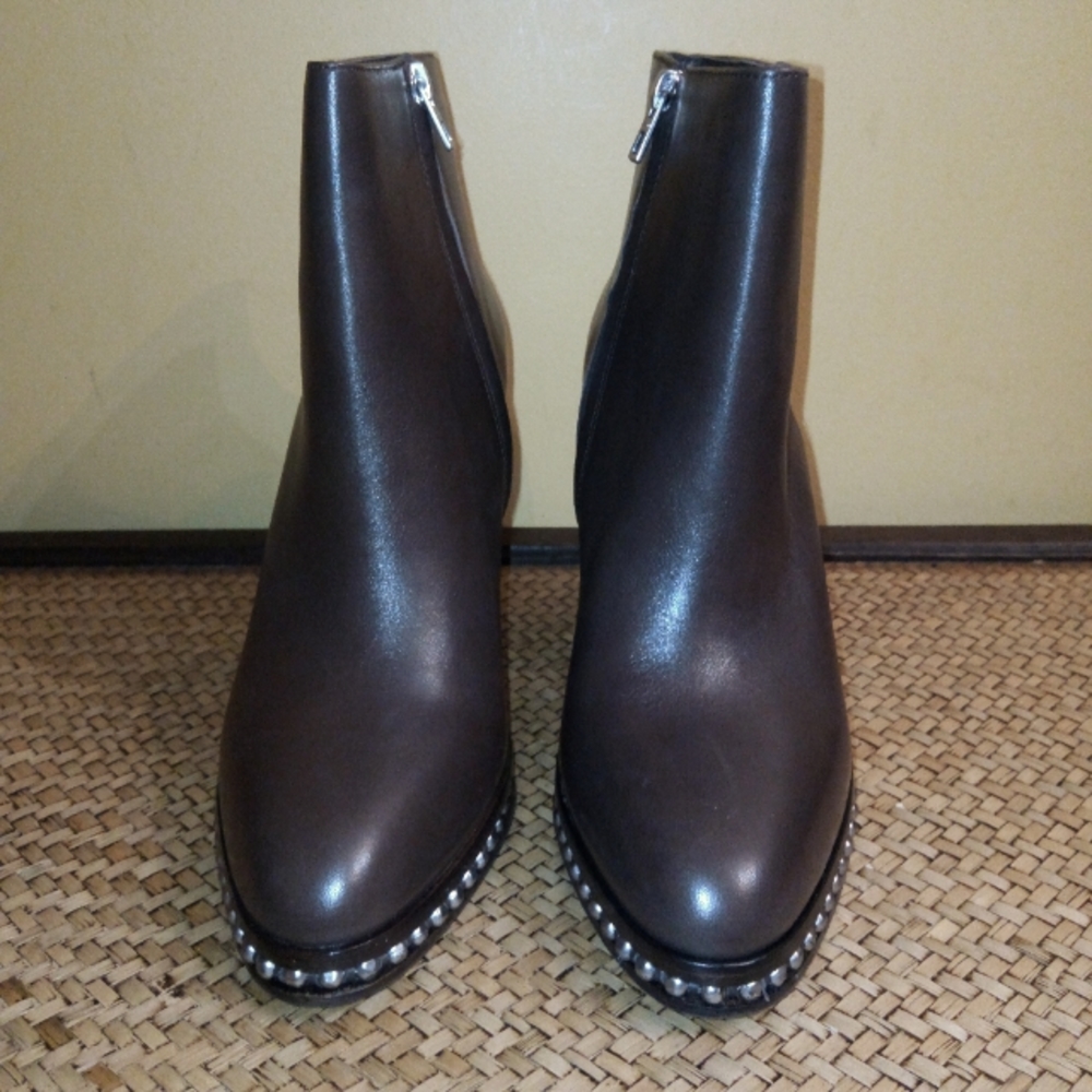 Coach Studded Justina Bootie in Brown Sz 10 NWT - Picture 5 of 16
